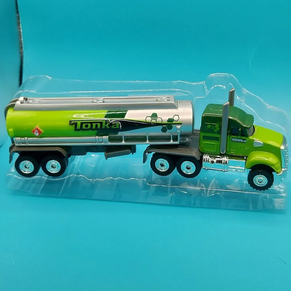 Tonka Green Tanker Truck & Trailer Semi Rig Toy Vehicle Hasbro Funrise 2012